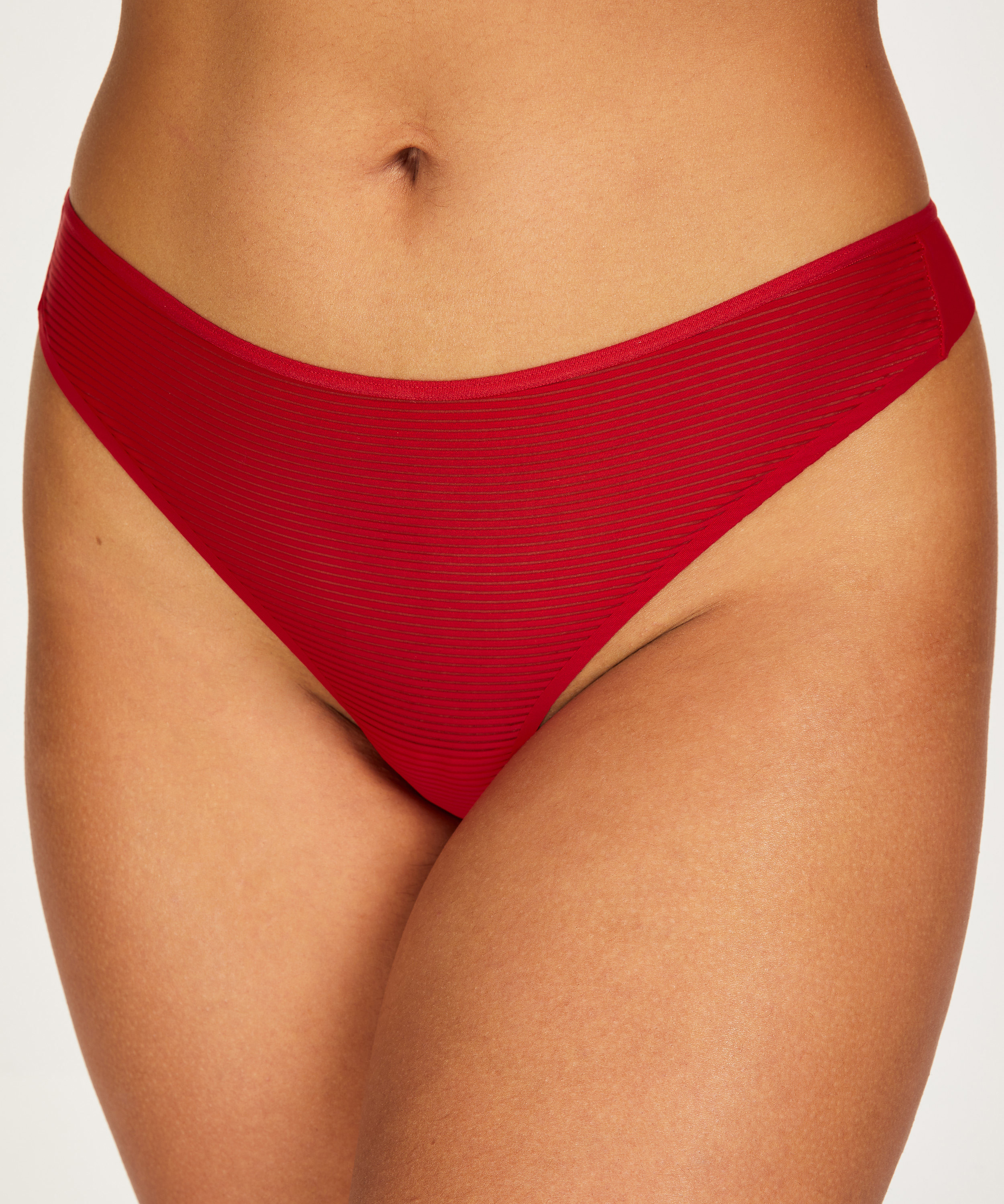 Tanga invisible Stripe mesh, Rojo, main