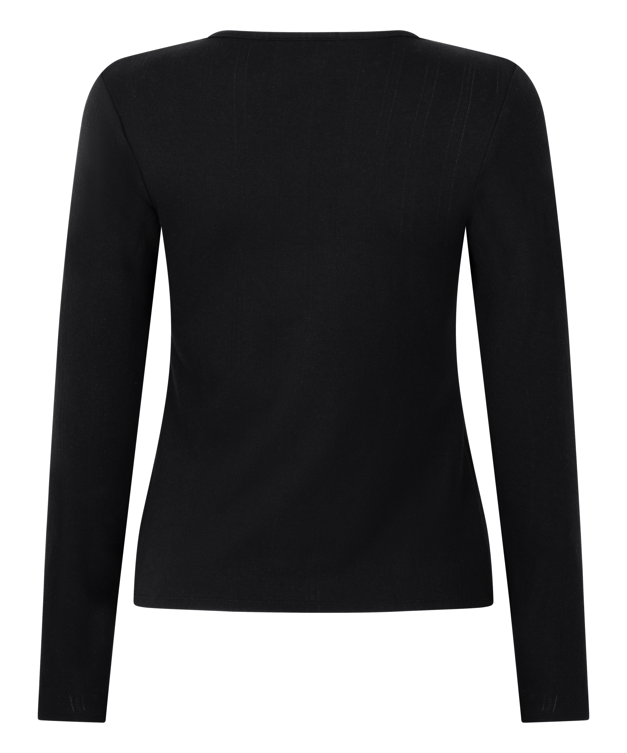 Top de pijama Henley, Negro, main