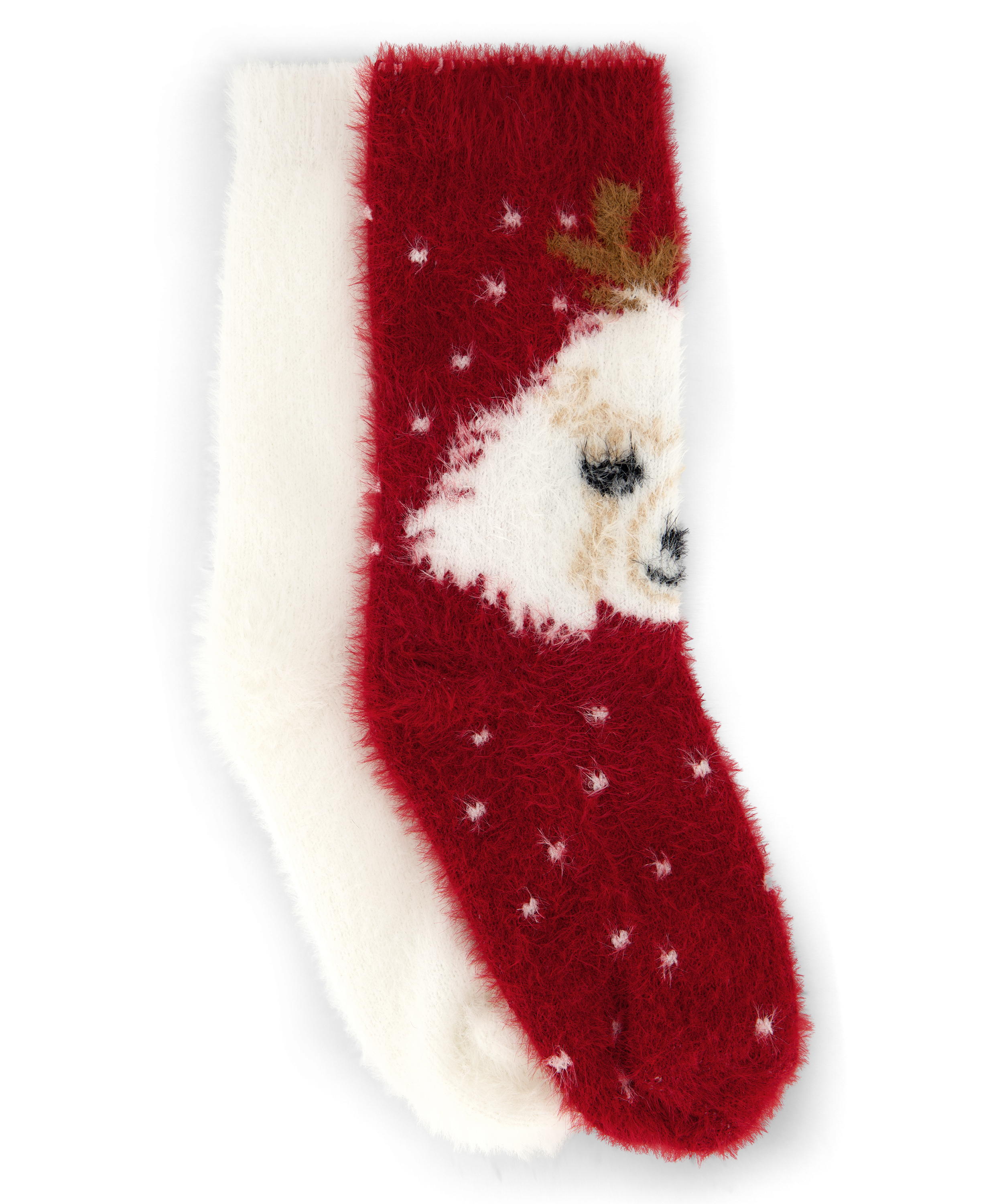 2 Pares Cómodos Calcetines, Rojo, main