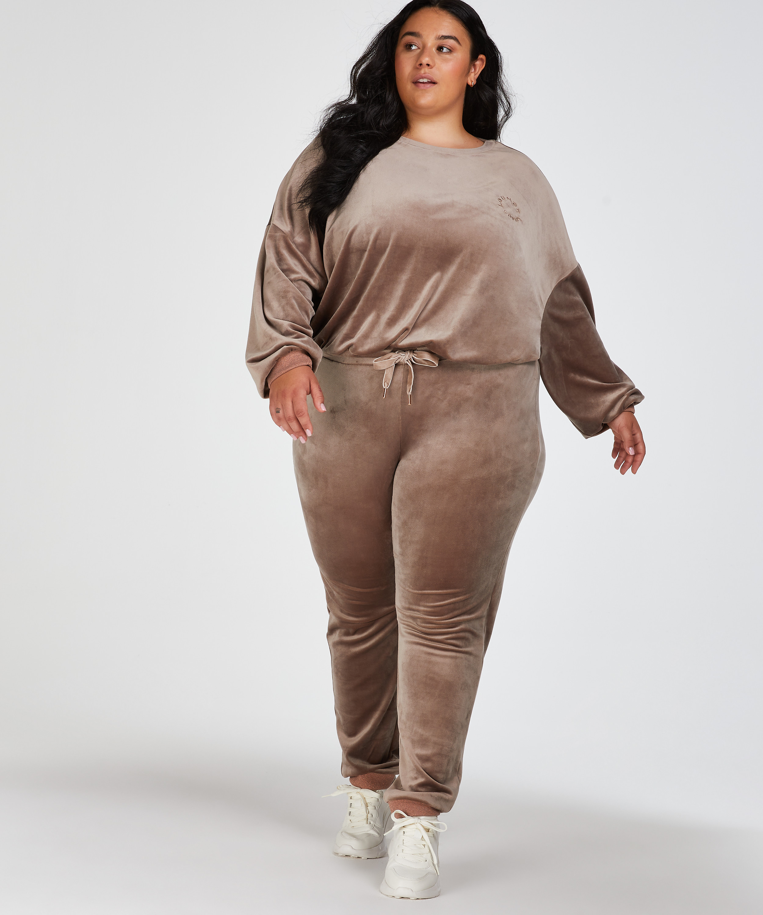 Top de terciopelo Lurex, Marr&oacute;n, main