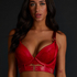Sujetador longline de aros preformado push-up Occult, Rojo