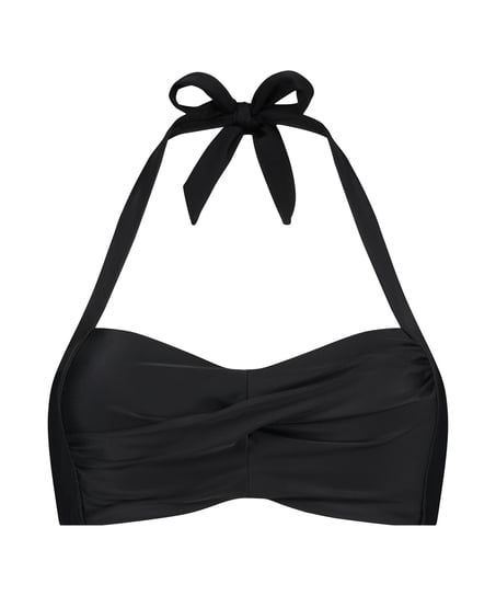 Top de bikini bandeau Luxe, Negro