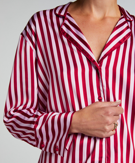 Chaqueta de manga larga y satén, Rosa