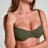 Top de bikini sin relleno con aros Cairo, Verde