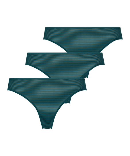 Lote de 3 braguitas invisibles, Verde