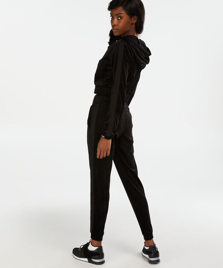 Chaqueta de terciopelo HKMX, Negro