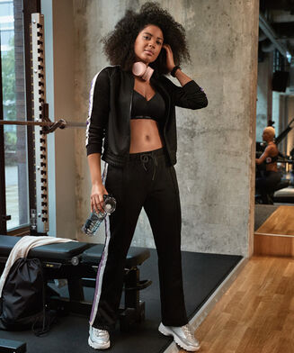 Pantalones de ch&aacute;ndal HKMX, Negro