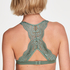 Bralette de estilo halter con espalda cruzada, Verde