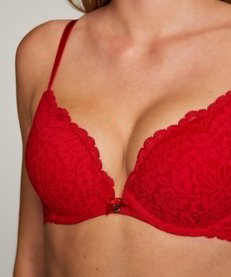 Sujetador push-up de aros preformado Rose, Rojo