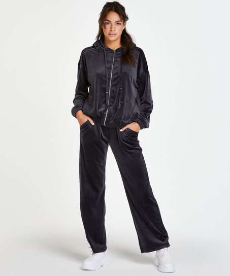 Pantal&oacute;n de pijama de terciopelo, Gris