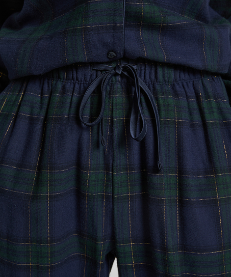 Pantalones de pijama de franela, Azul