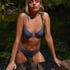 Top de bikini con aros preformado Seychelles, Azul