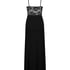 Vestido lencero Nora Lace Long, Negro