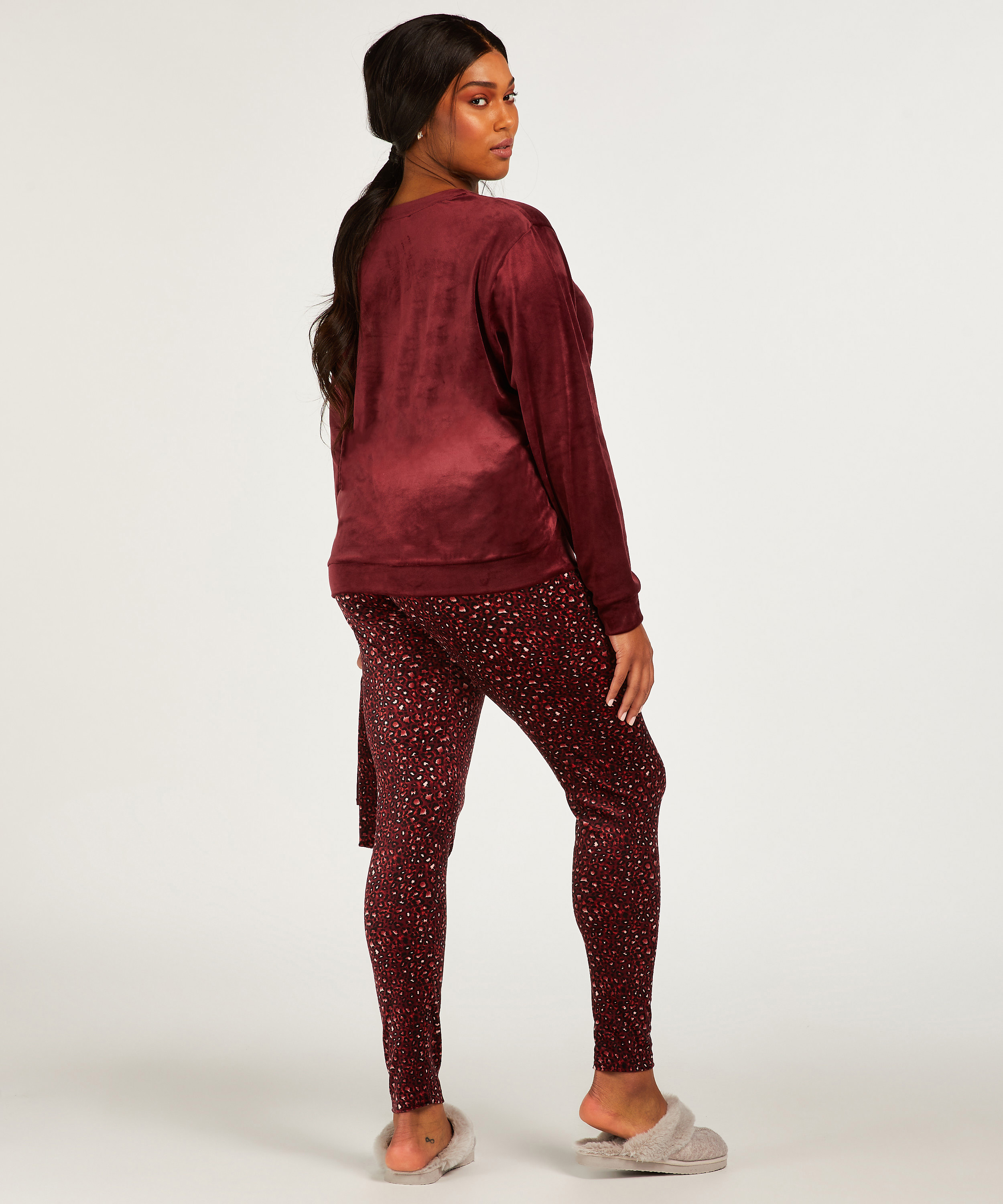 Conjunto de pijama con bolso, Morado, main