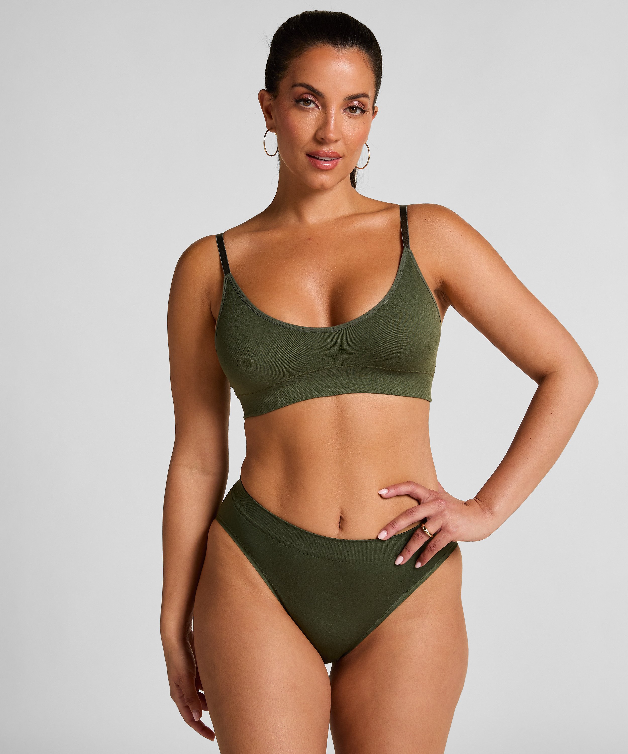 Bralette triangular Dide, Verde, main