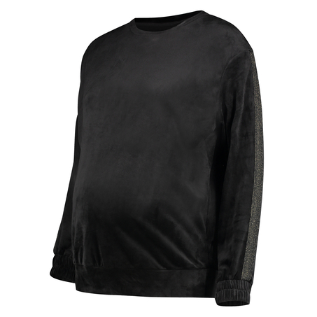 Top premam&aacute; de terciopelo Shimmer, Negro
