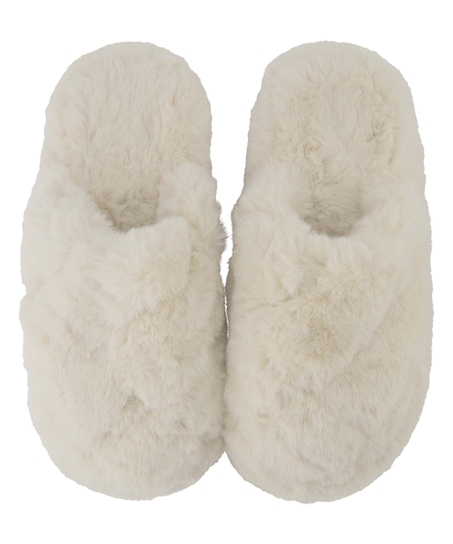 Zapatillas Fake Fur, Blanco