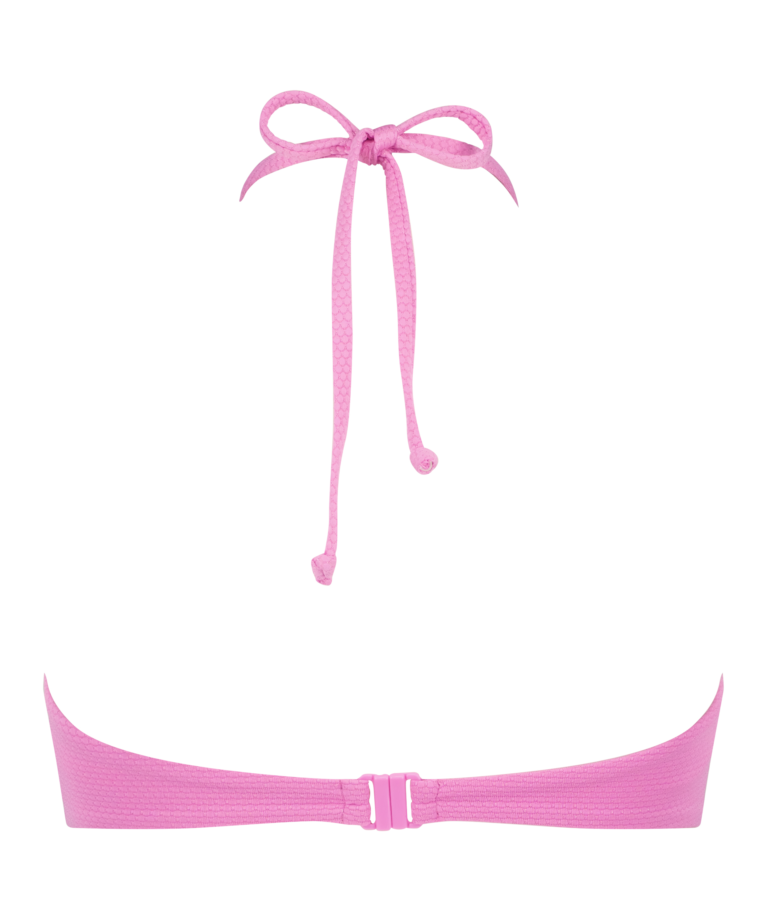 Top de bikini bandeau Scallop, Rosa, main