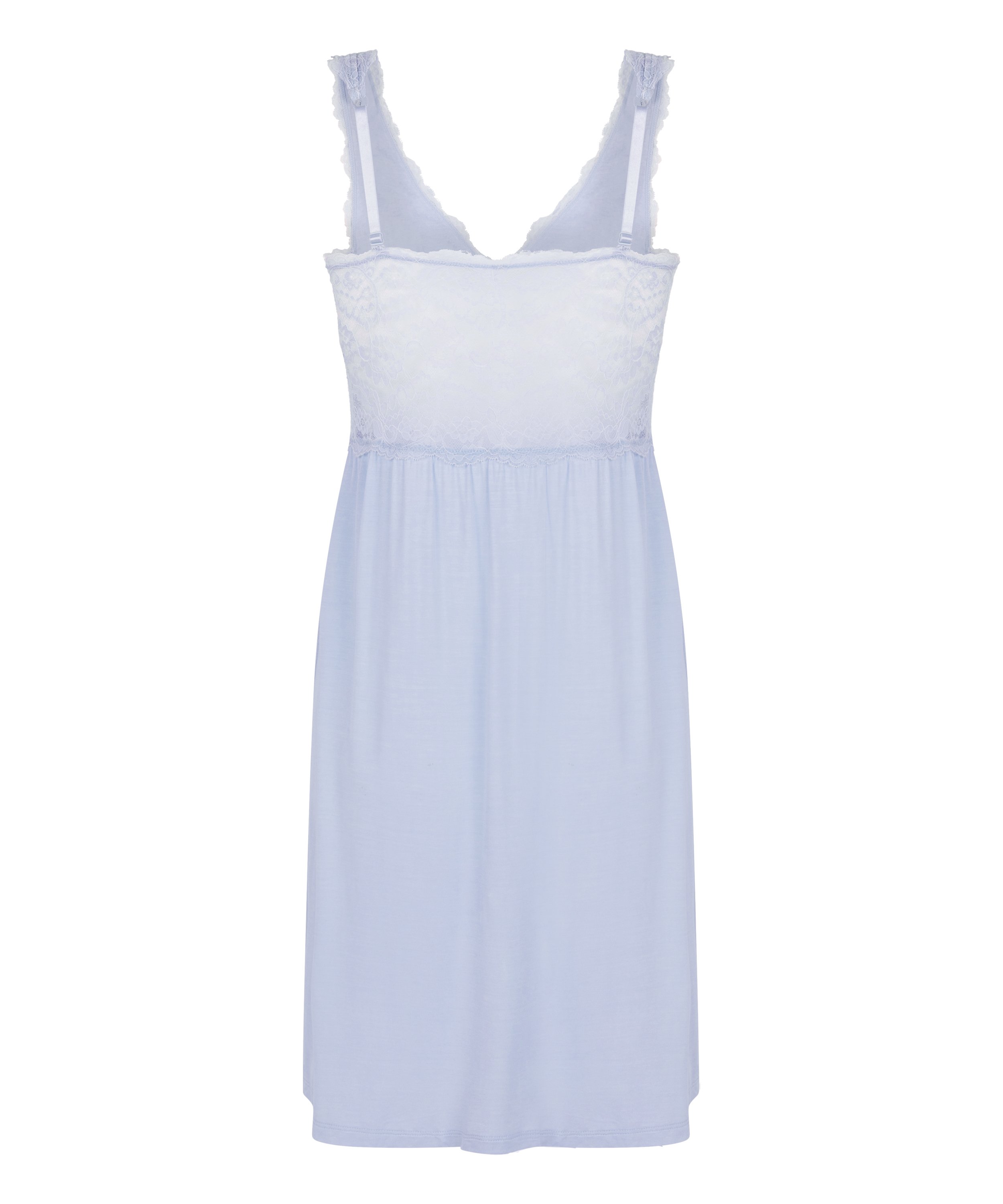 Vestido lencero Nora Lace, Azul, main