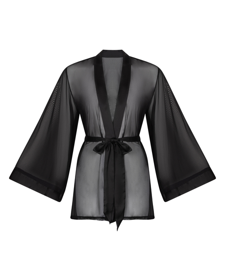 Kimono Maxime Tulle, Negro