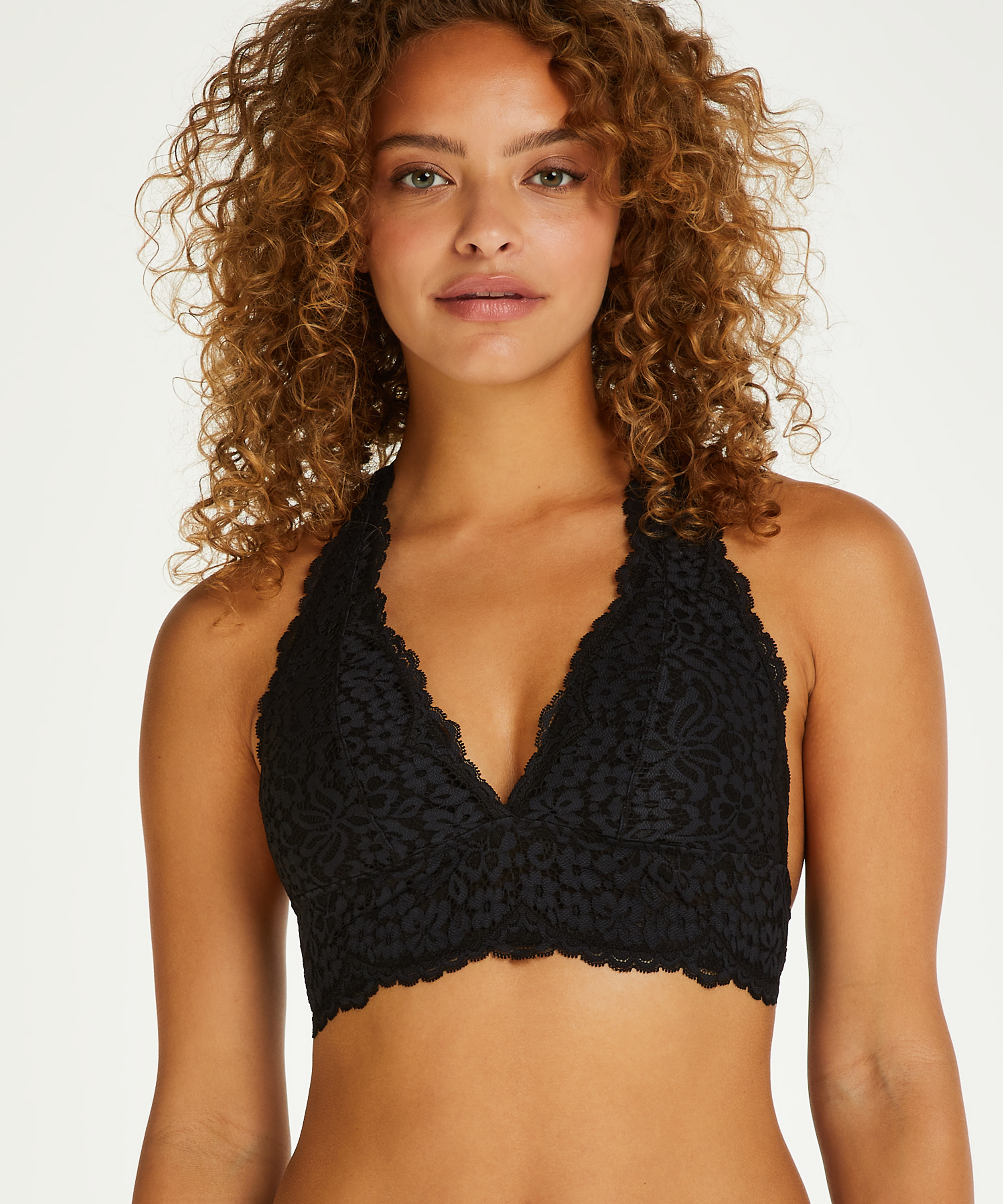 Bralette Rose, Negro, main