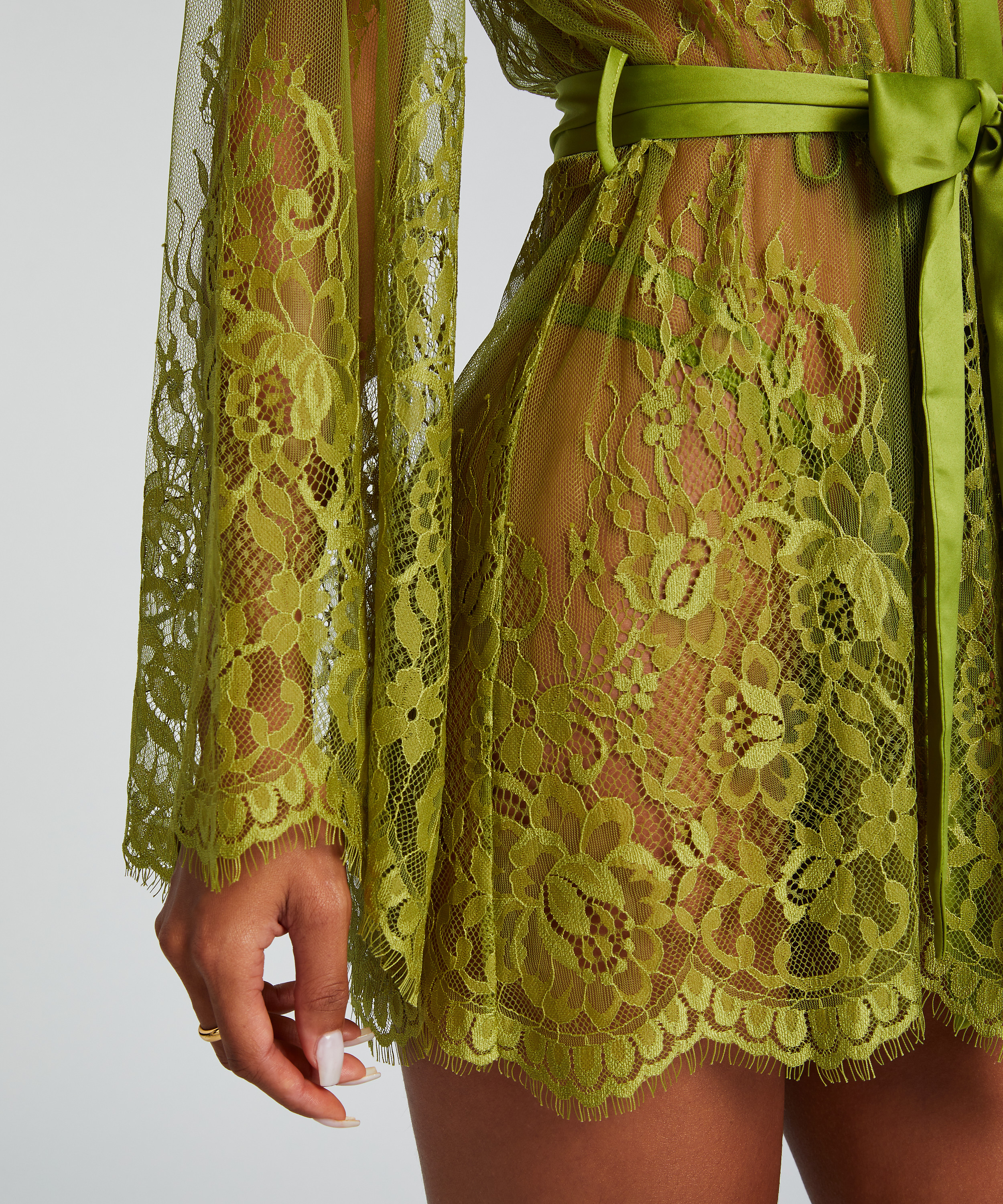 Kimono Lace Isabelle, Verde, main