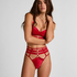 Tanga de talle alto y pernera alta Noeki, Rojo