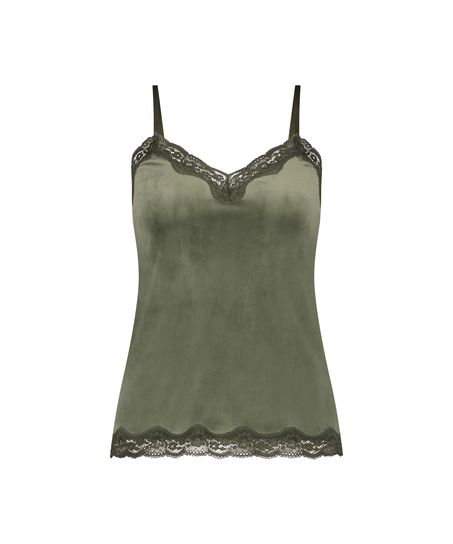 Camiseta top Velours Lace, Verde