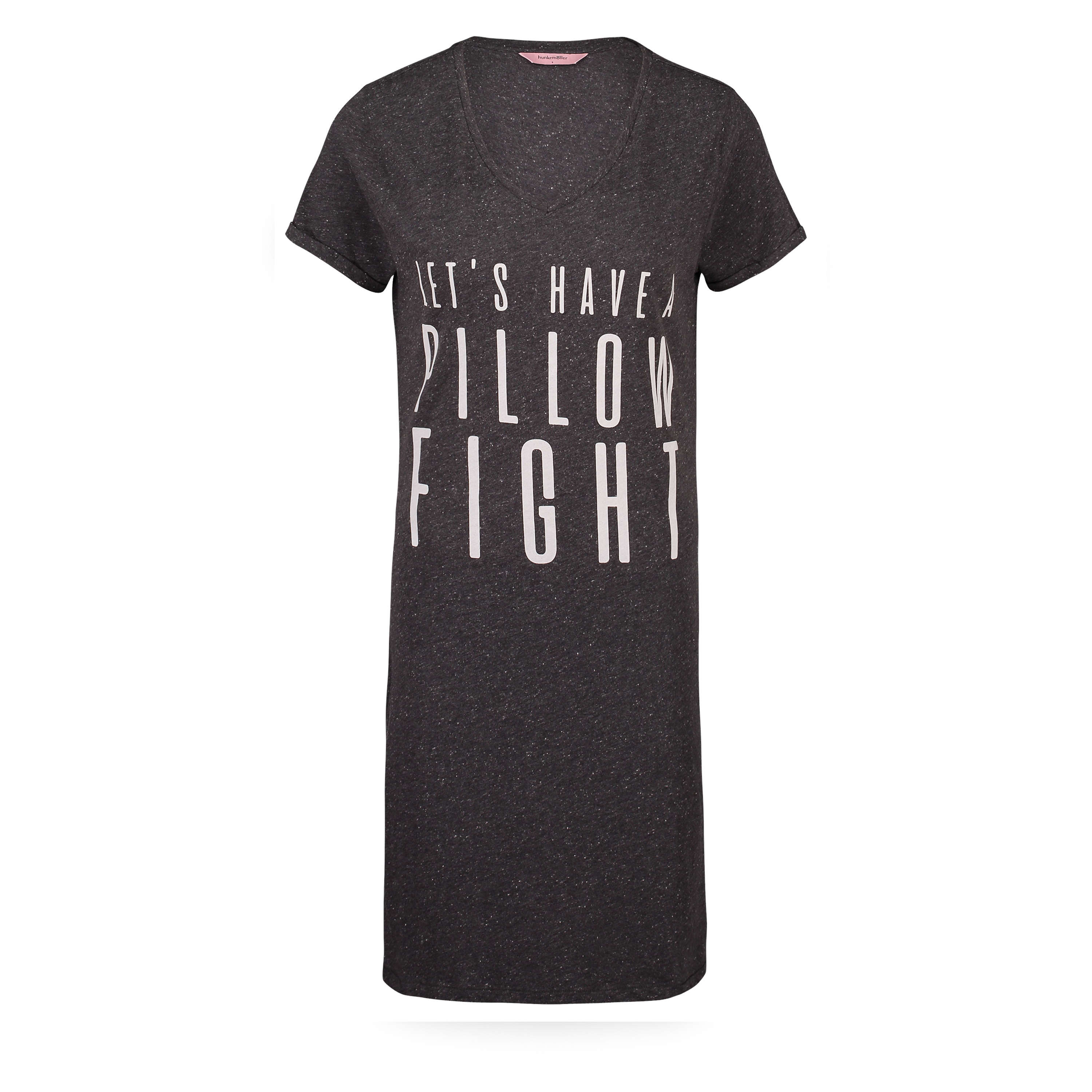 Camisón con cuello en forma de V, Gris, main