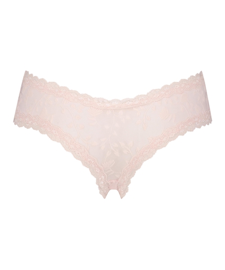Brasileña en forma de V burn-out mesh, Rosa
