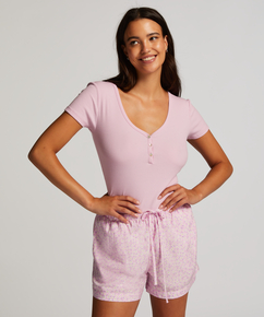 Pantalón corto de pijama, Rosa