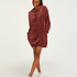 Bata de terciopelo Dress, marr&oacute;n