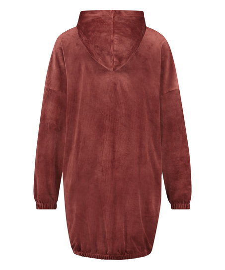 Bata de terciopelo Dress, marr&oacute;n