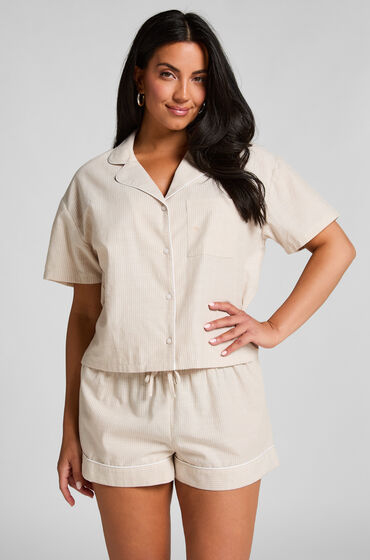 Hunkemöller Pantalón corto de algodón Beige