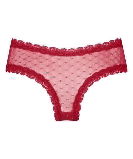 Brasile&ntilde;a en forma de V burn-out mesh, Rojo