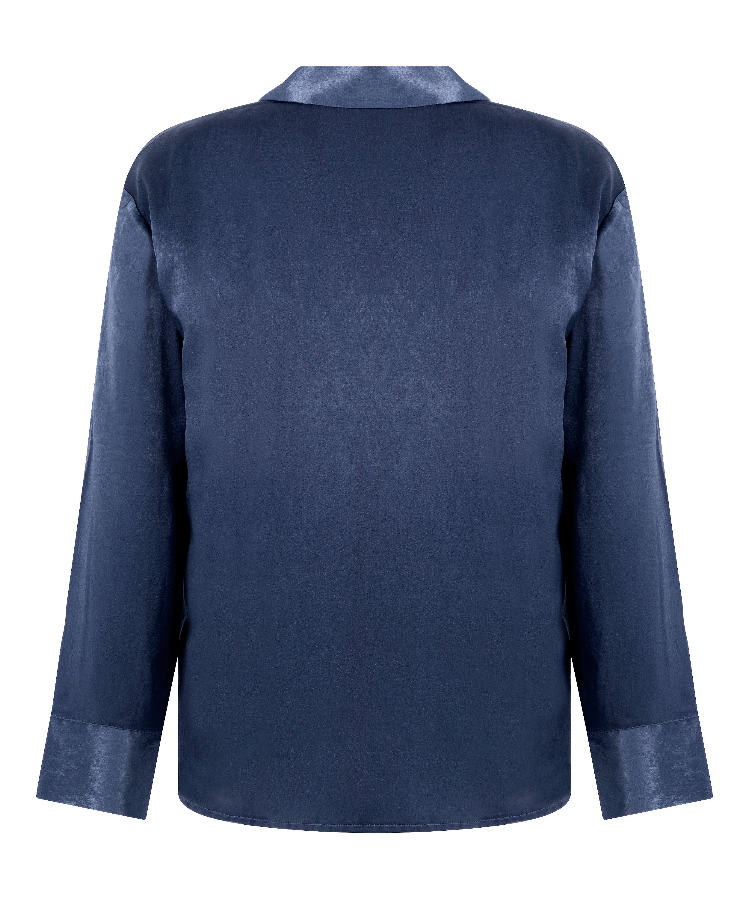 Chaqueta de manga larga y sat&eacute;n Ayla, Azul, main