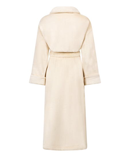 Albornoz de tejido polar suave, Blanco