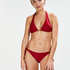 Top de bikini triangular Pagoda, Rojo
