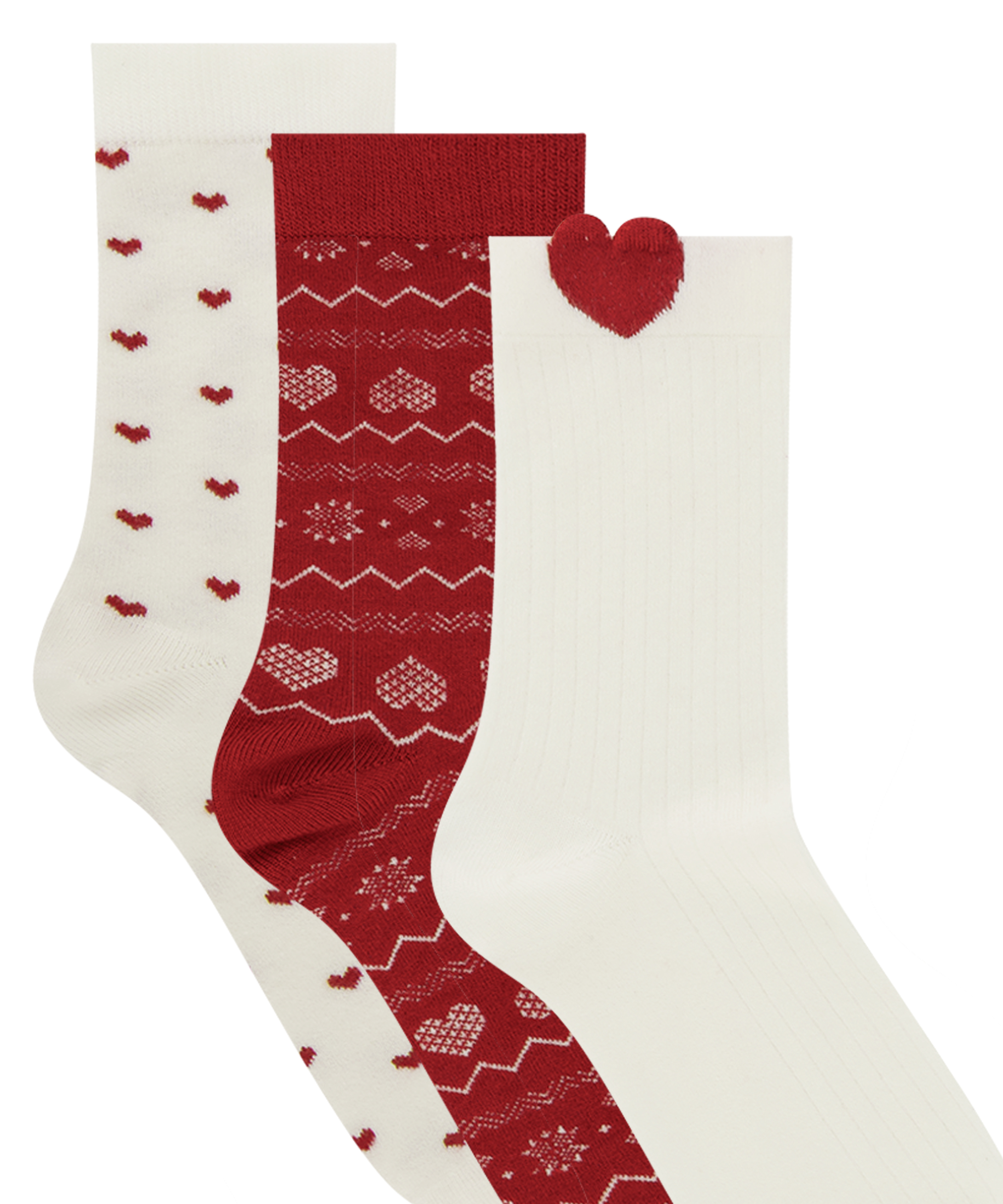 3 pares de calcetines Giftpack, Rojo, main