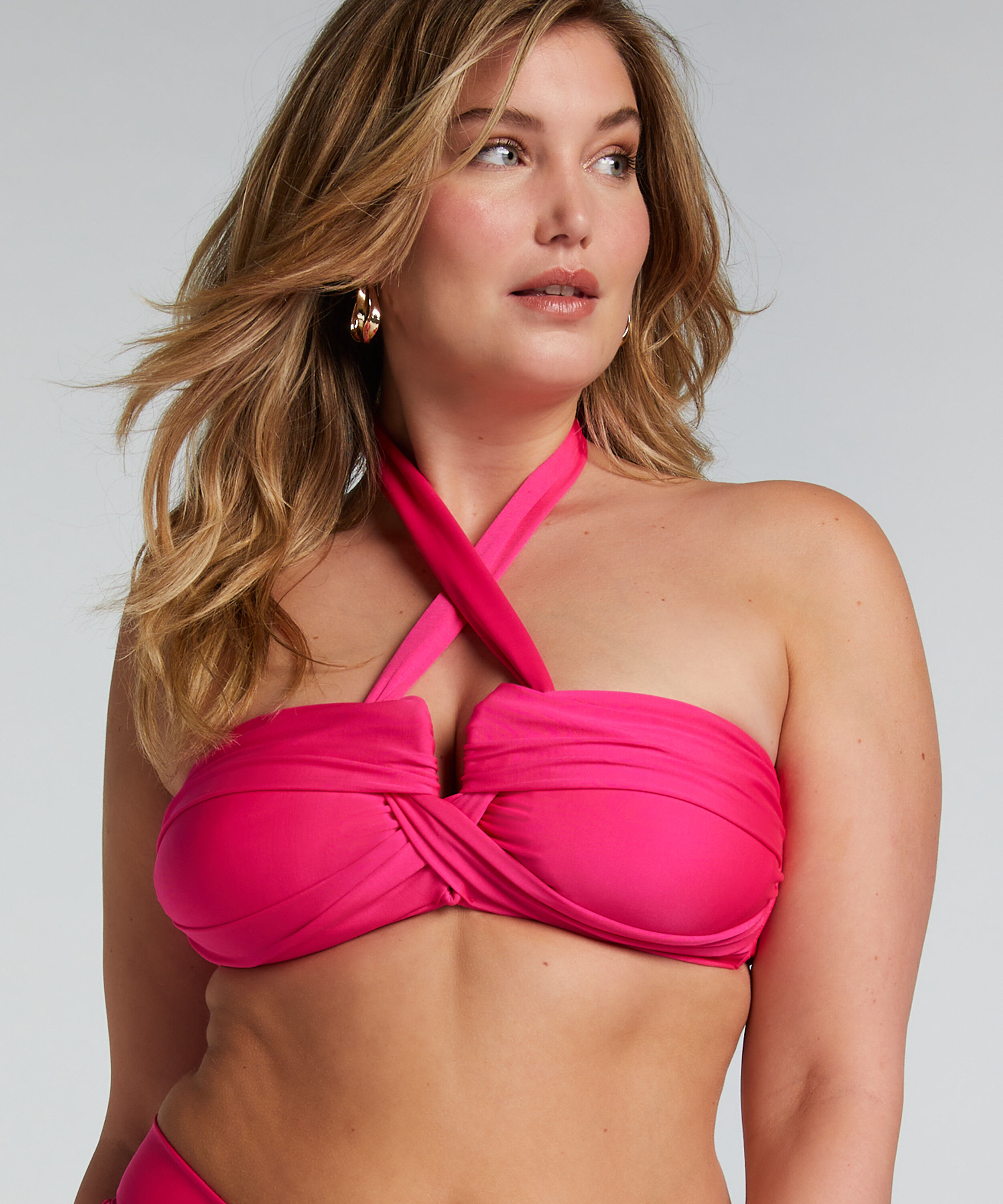 Crop top de bikini Naples, Rosa