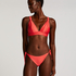 Top de bikini triangular Luxe, Rojo
