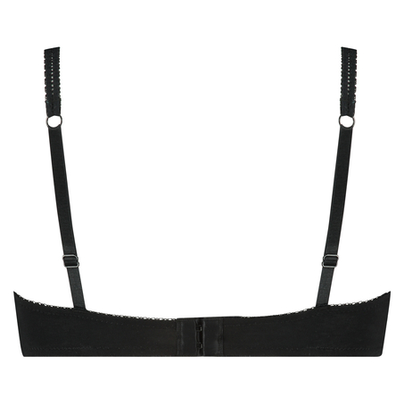 Sujetador de aros preformada de algodón Secret Lace, Negro