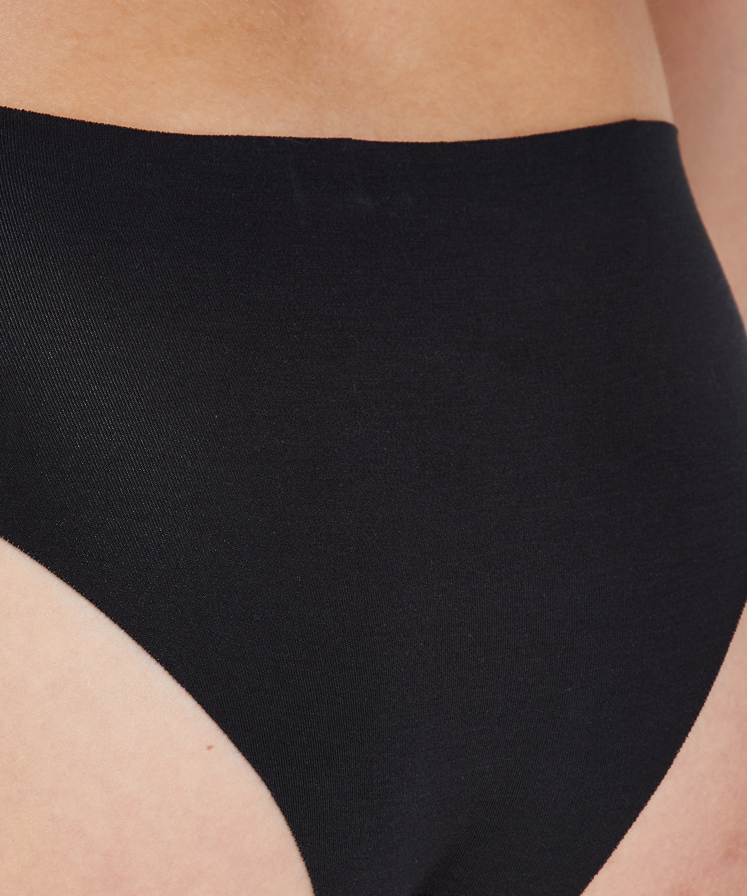 Braguita brasileña de algodón Invisible, Negro, main