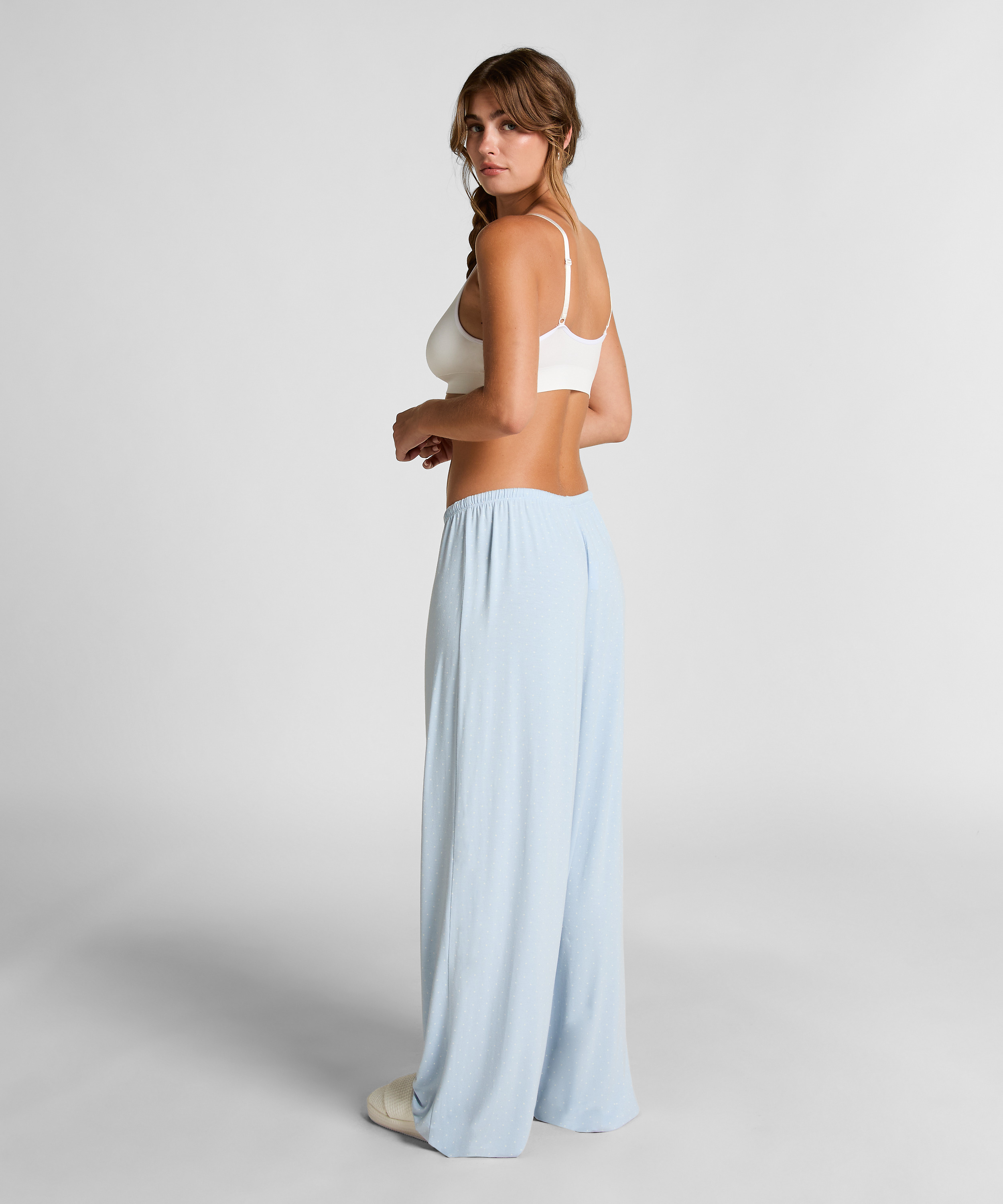 Pantalón de punto, Azul, main