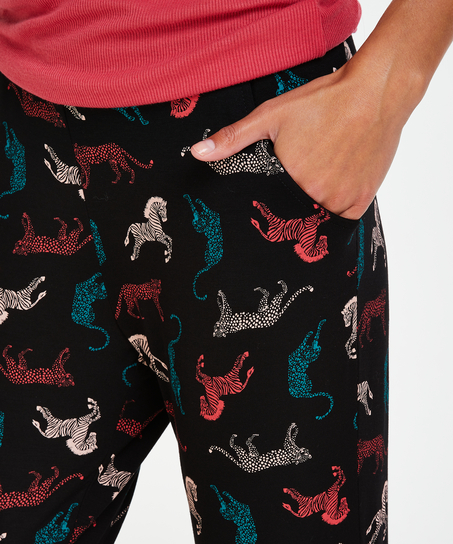 Petite Pantalón de pijama de tejido de punto, Negro