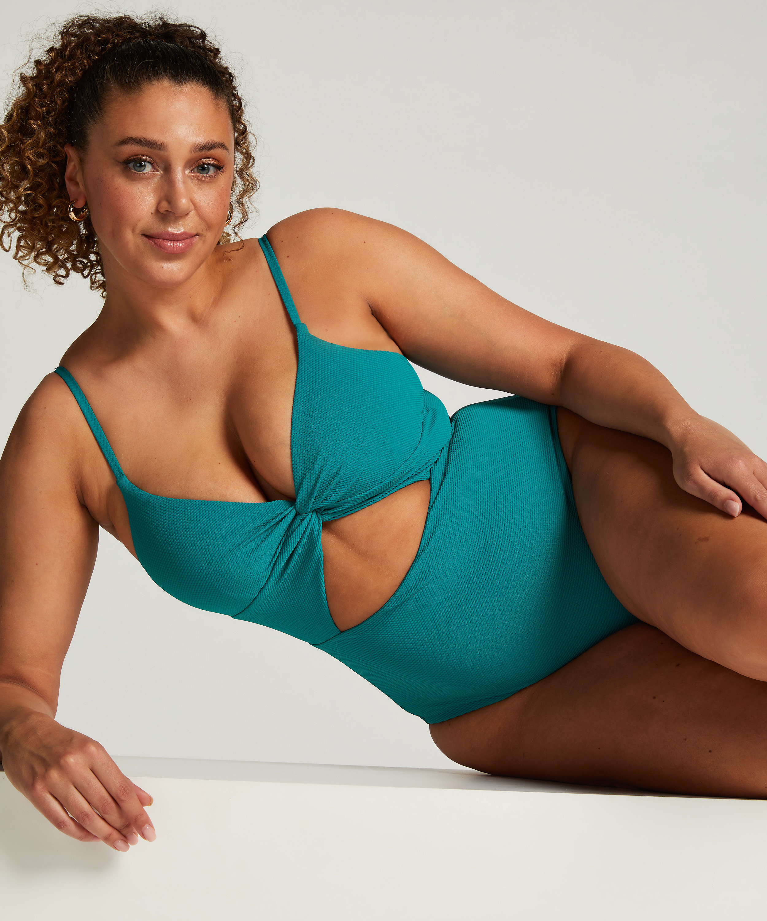 Traje de baño Relief, Verde, main