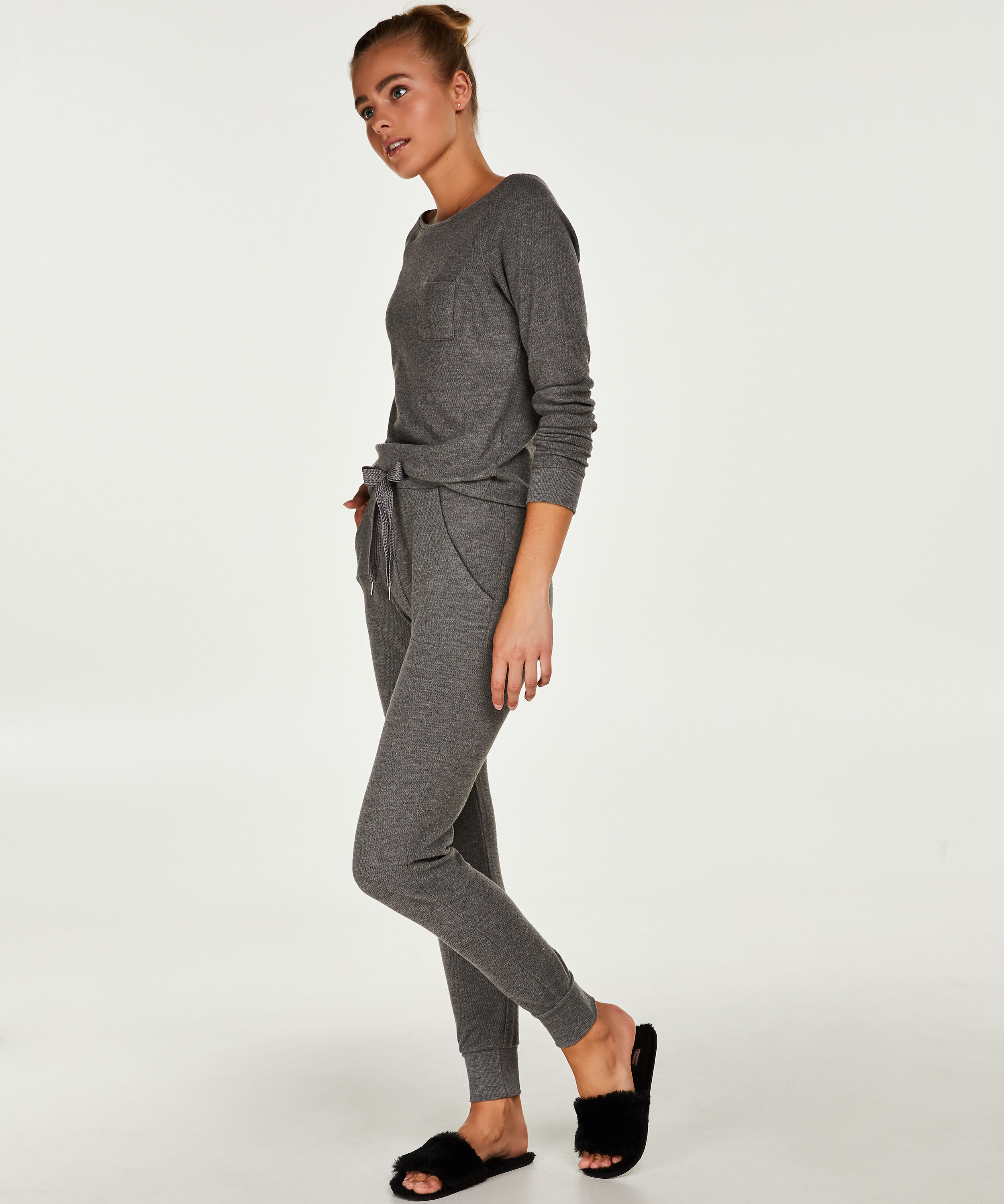 Conjunto de pijama Waffle, Gris