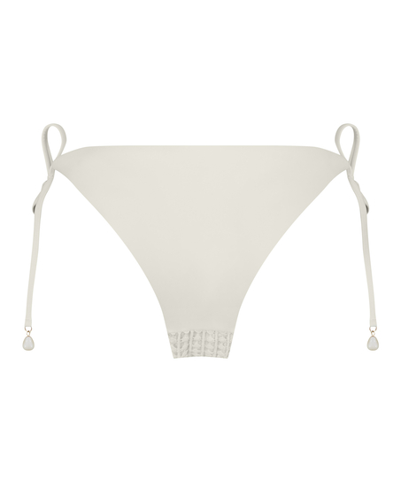 Braguita de Bikini Cheeky Tanga Maui Crochet, Blanco