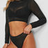 Top de malla Lia HKM x NA-KD, Negro