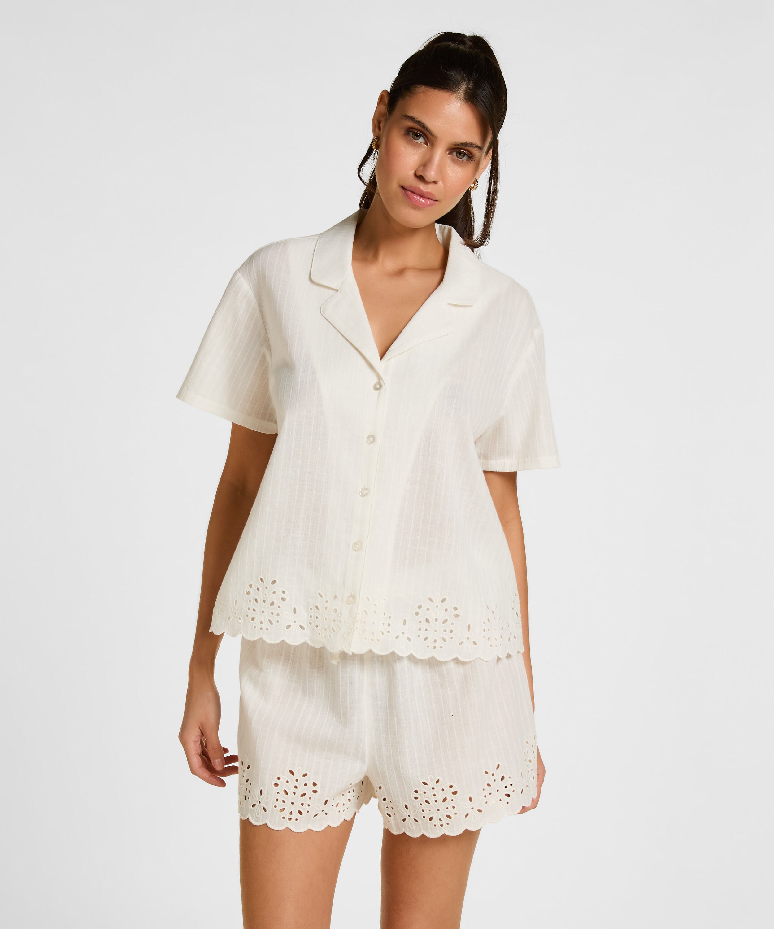 Short Scallop, Blanco Short Scallop, Blanco